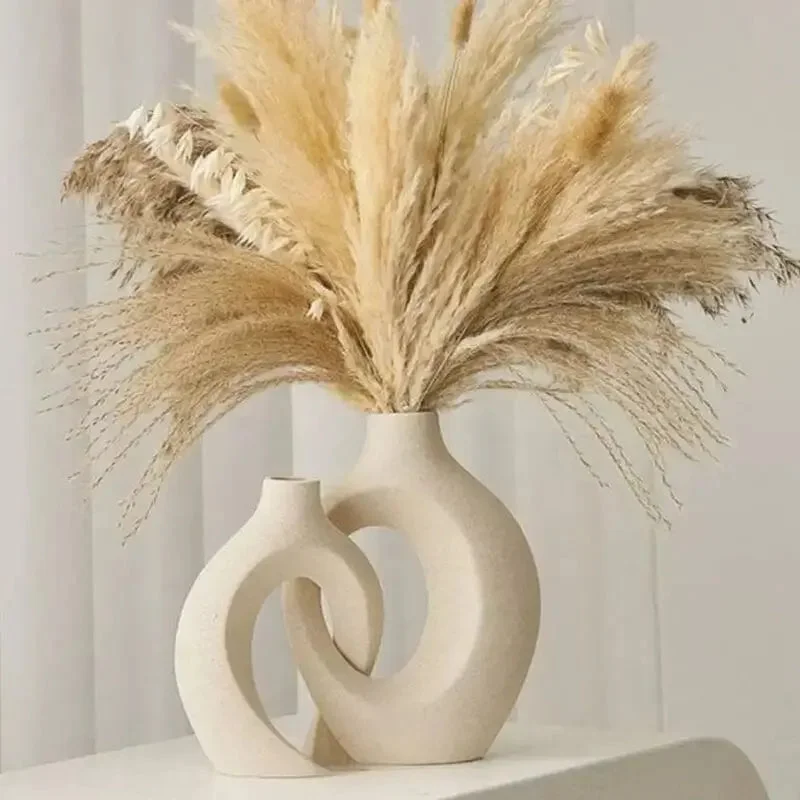 Conjunto Vaso Decorativo Abrazzo em Cerâmica — detalhe