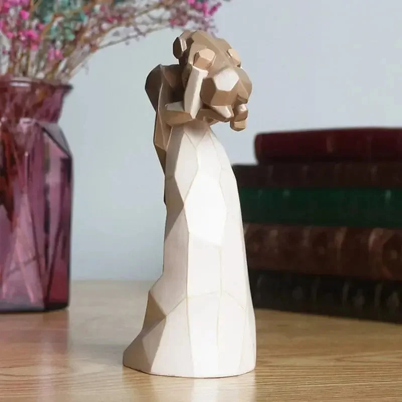 Escultura de Resina Menina com Cachorro — vista complementar
