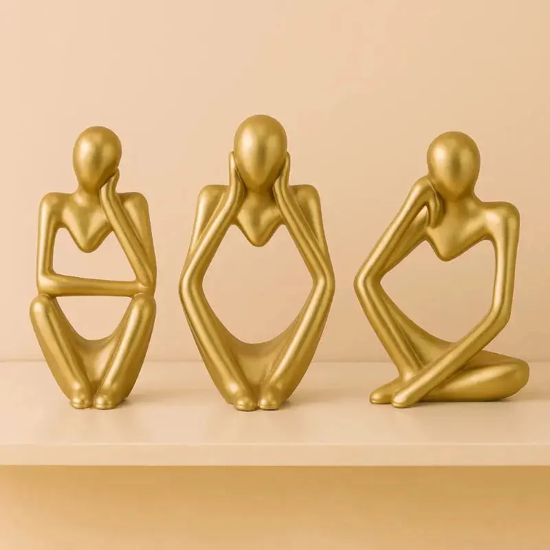 Escultura Decorativa O Pensador 3 Peças — vista complementar