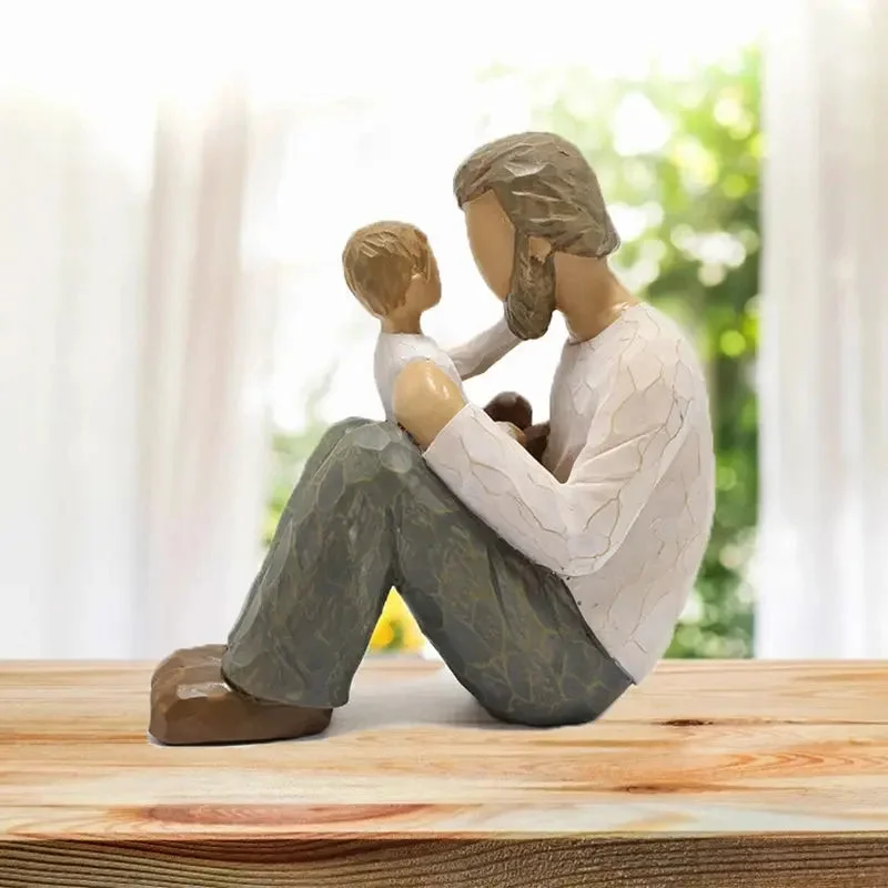 Escultura Pai e Filho — detalhe