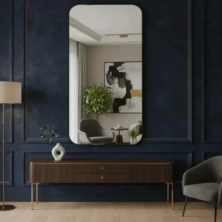 Espelho Orgânico Retangular 53x110 cm – Design Moderno — detalhe