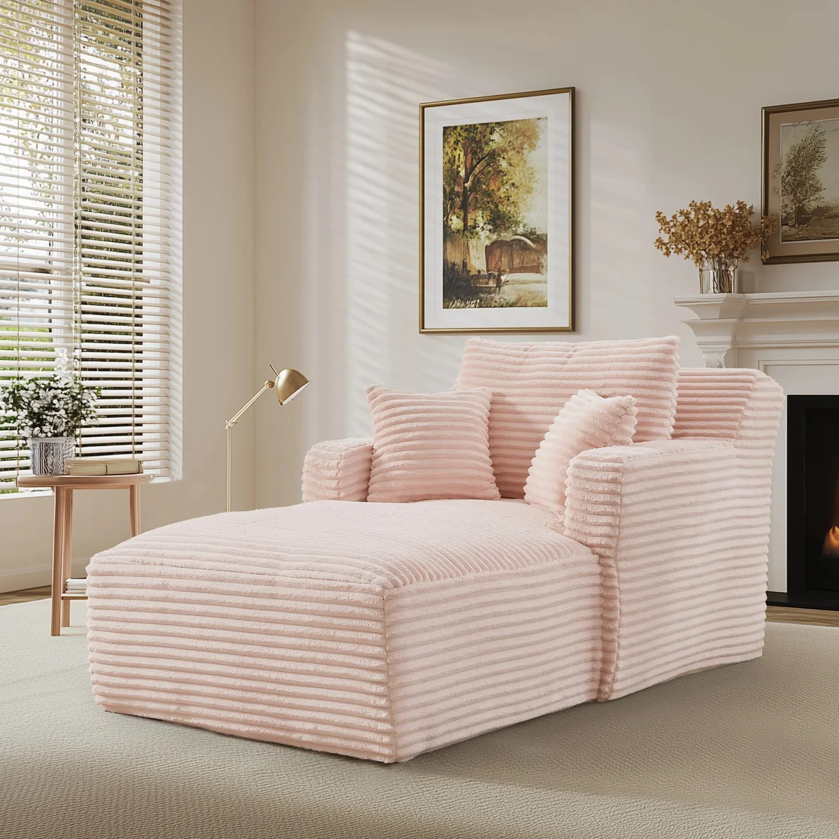 Sofá reclinável moderno com chaise longue — vista complementar