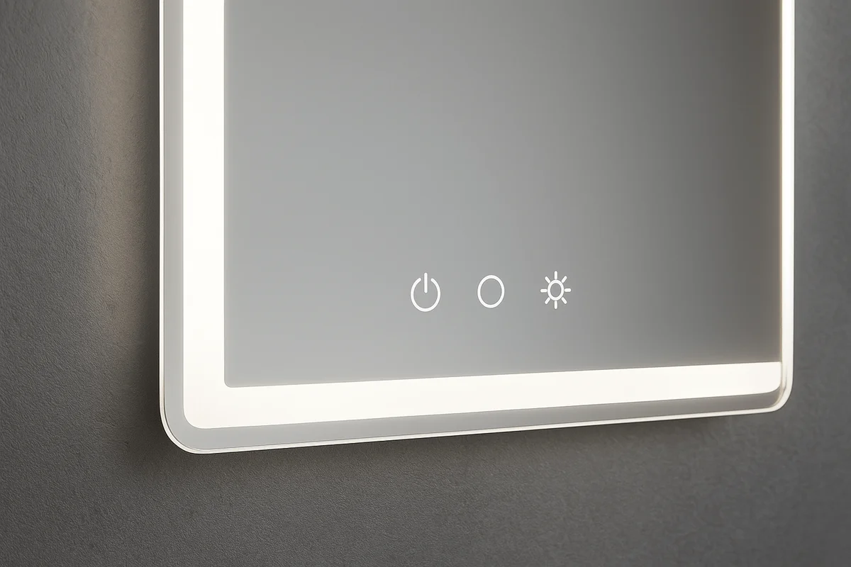 Espelho Banheiro LED 60x80cm – Iluminação Touch Moderno — vista complementar